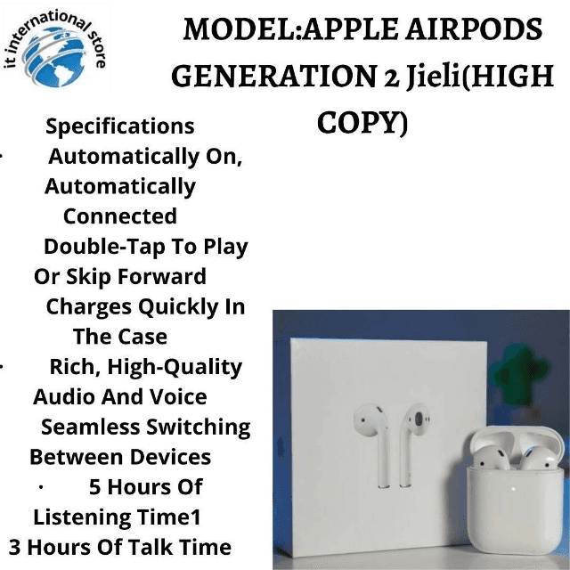 Apple Airpods Generation 2 Jieli (High Copy)