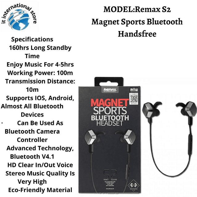 Remax S2 MAGNETIC SPORTS - Bluetooth Headset