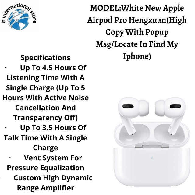 New White Apple Aripod Pro Hengxuan