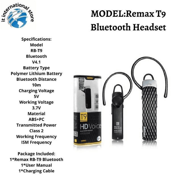 Remax RB-T9 Bluetooth Sports In-Ear Wireless Earphone