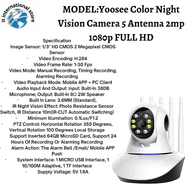Yoossee Colour Night Vision Camera